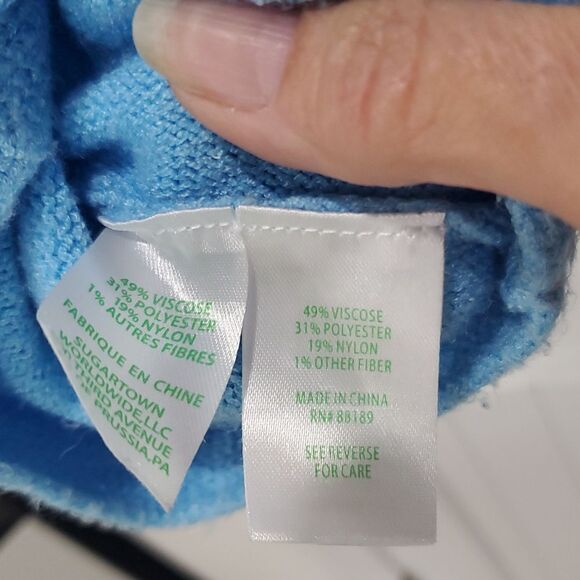 Lily Pulitzer: Womans Blue Sevie Dolman Sweater, Size Small - Picture 7 of 7